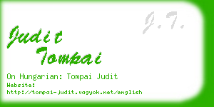judit tompai business card